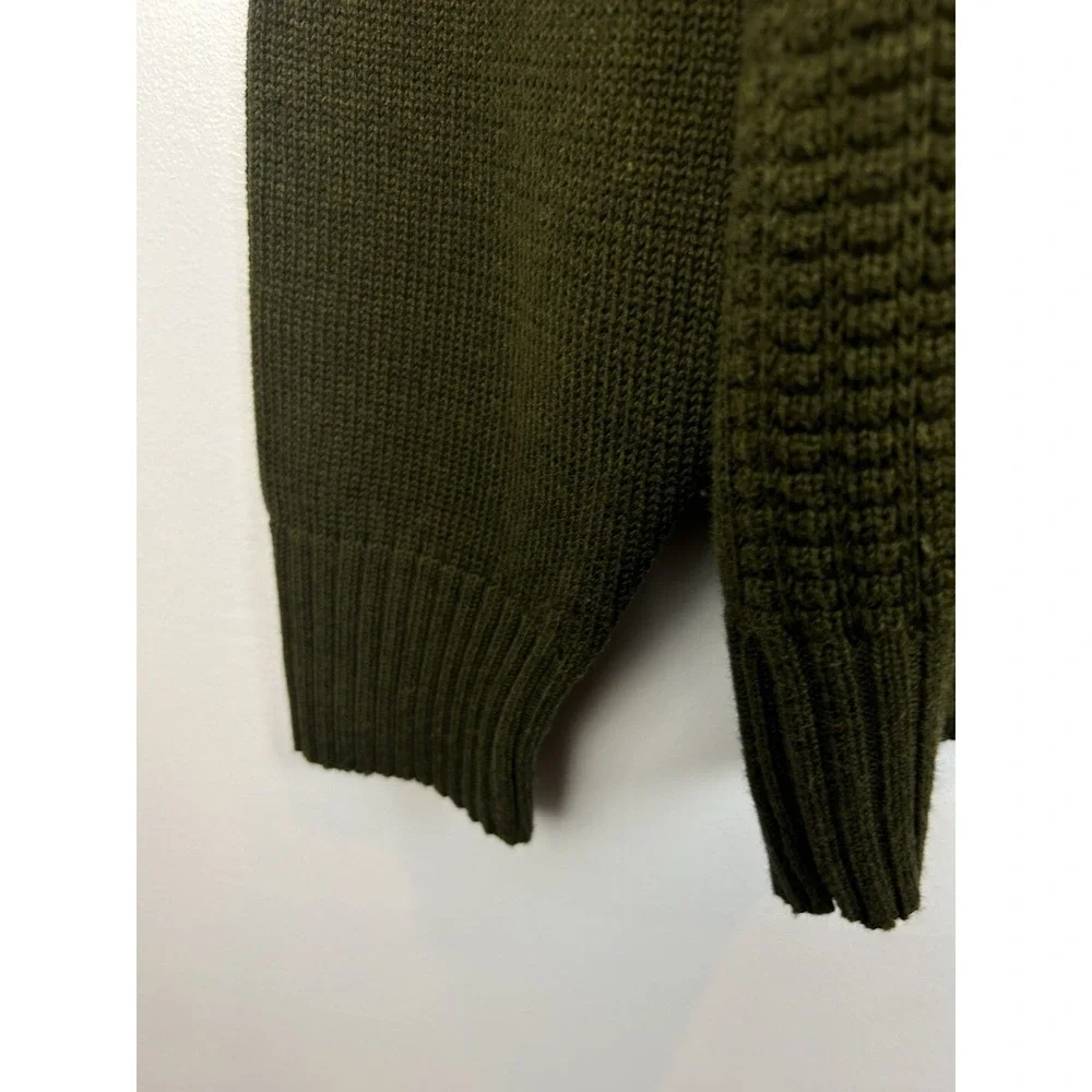 Oscar De La Renta Cardigan Sweater Mens L Button Front Green Academia Preppy